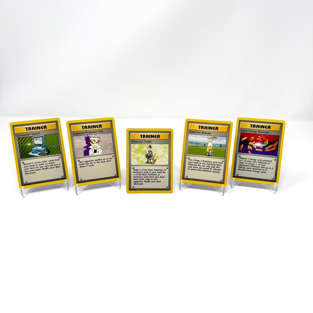 Pokemon Trainer Card Lot Base Set 1999 LP NM #71 #73 #76 #77 #79